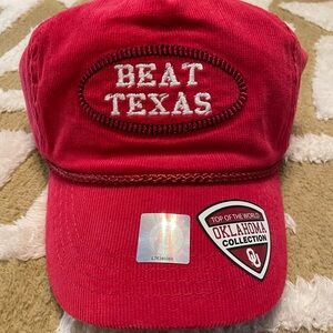 Top of the World Red Oklahoma Collection Cap
